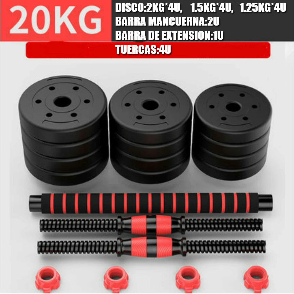 Adjustable 2-in-1 Dumbbell Fitness Set