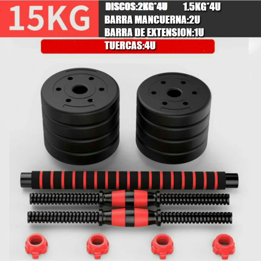 Adjustable 2-in-1 Dumbbell Fitness Set