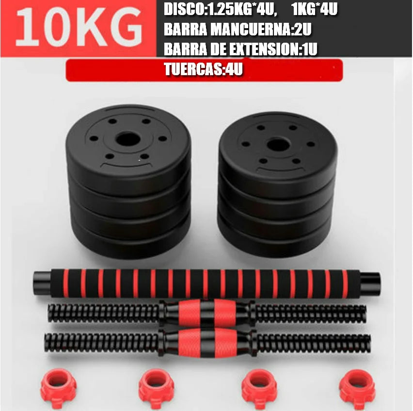 Adjustable 2-in-1 Dumbbell Fitness Set