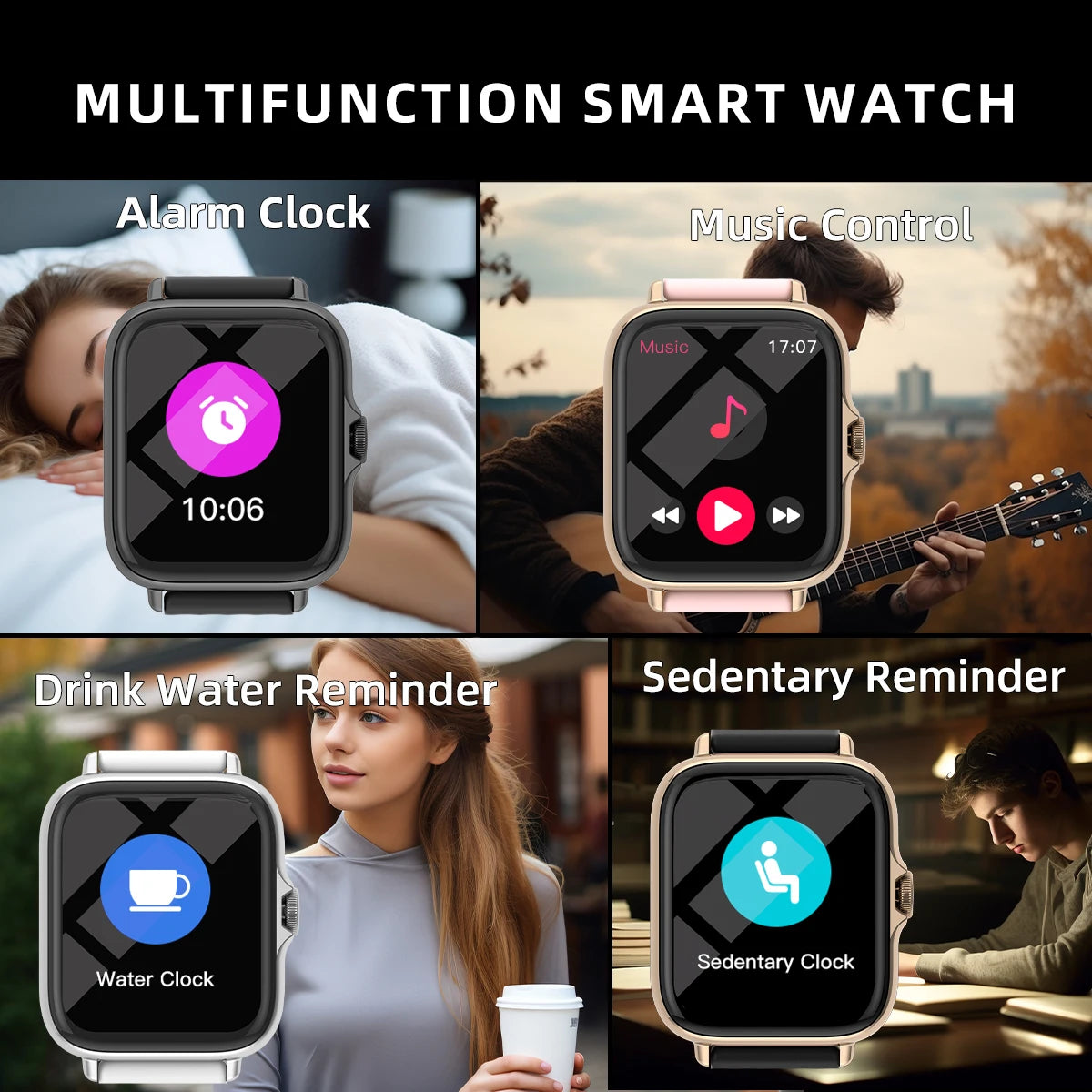 1.83'' Waterproof Smartwatch with Sleep Monitoring