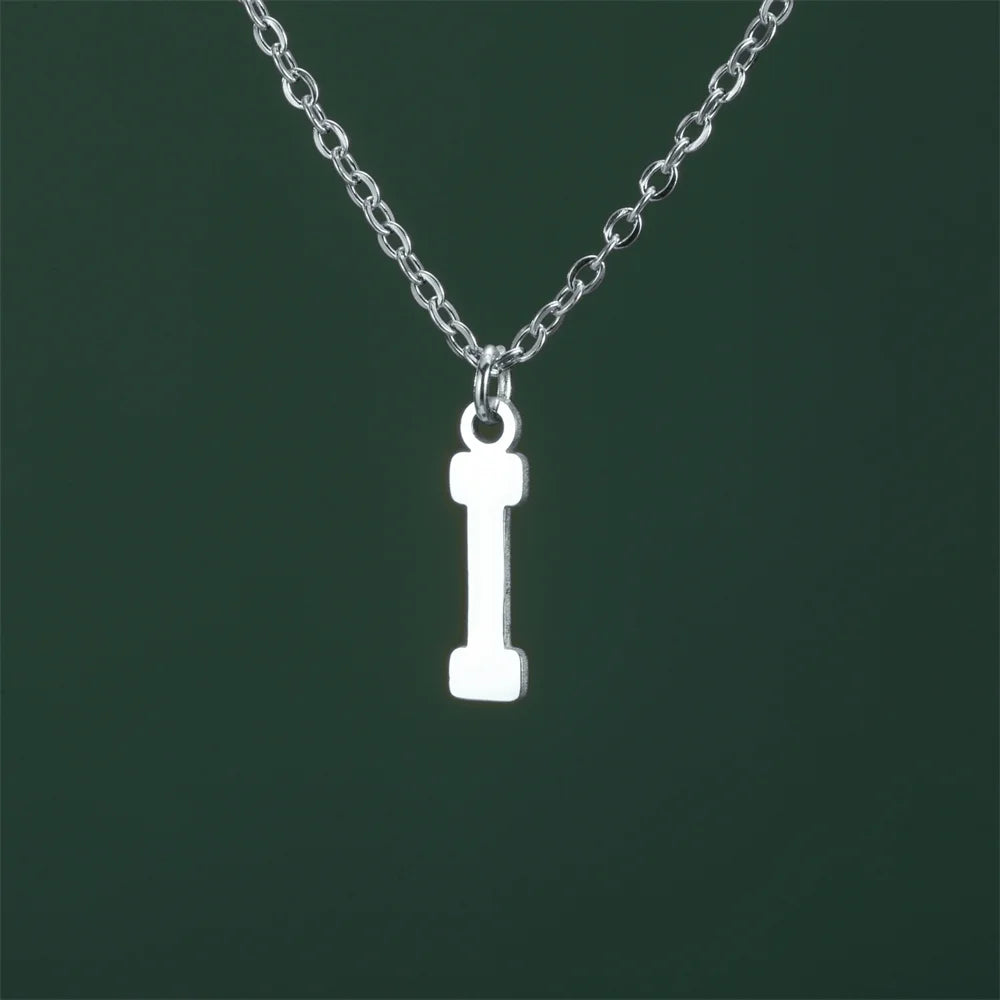 Weightlifting Man Barbell Necklace