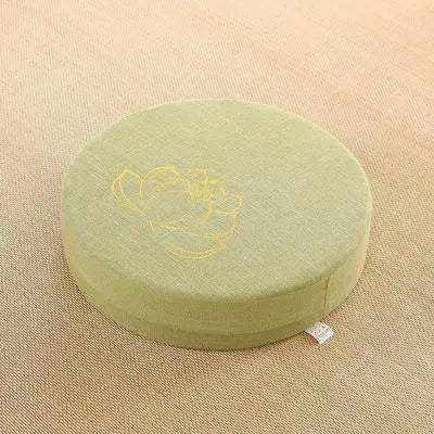 Round Linen Meditation Cushion