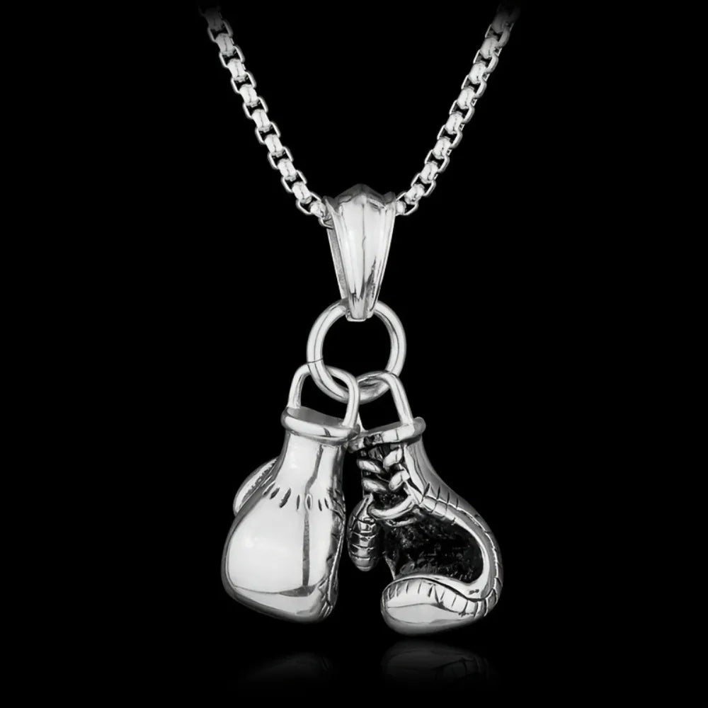 Trendy Boxing Gloves Pendant Necklace