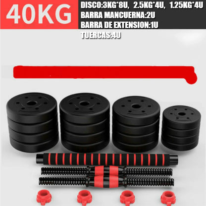 Adjustable 2-in-1 Dumbbell Fitness Set