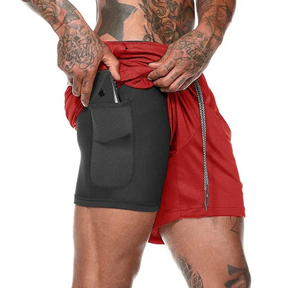 2-in-1 Running Shorts for Gym and Fitness