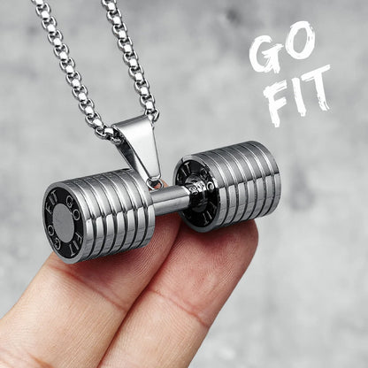 Dumbbell Pendant Necklace
