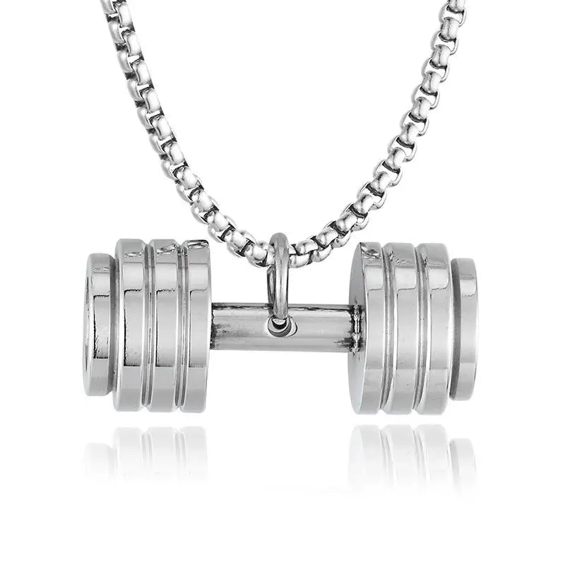 Stylish Dumbbell Pendant Necklace