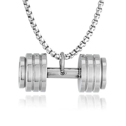 Stylish Dumbbell Pendant Necklace
