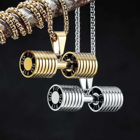 Dumbbell Pendant Necklace