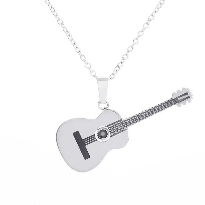Titanium Steel Dumbbell Pendant Necklace