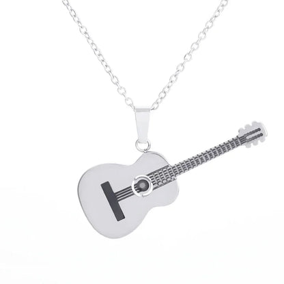 Titanium Steel Dumbbell Pendant Necklace