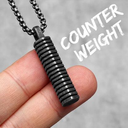 Dumbbell Pendant Necklace
