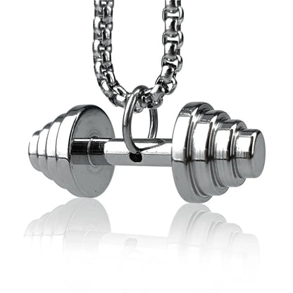 Stylish Dumbbell Pendant Necklace