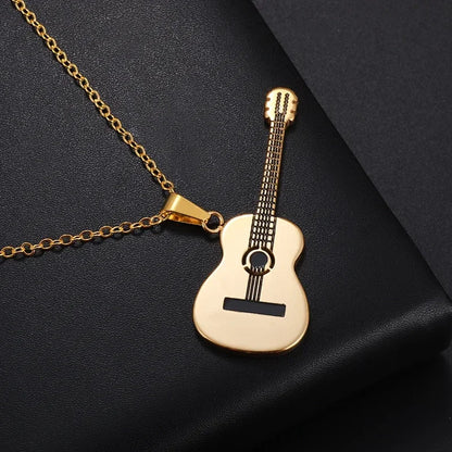 Titanium Steel Dumbbell Pendant Necklace