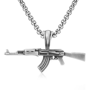 Dumbbell Barbell Pendant Necklace