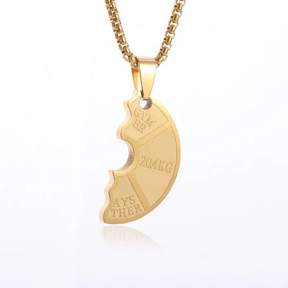 Dumbbell Barbell Pendant Necklace