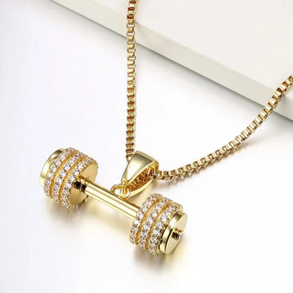 Dumbbell Pendant Necklace