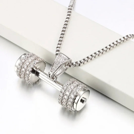Dumbbell Pendant Necklace