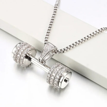 Dumbbell Pendant Necklace