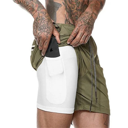 2-in-1 Running Shorts for Gym and Fitness