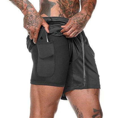 2-in-1 Running Shorts for Gym and Fitness