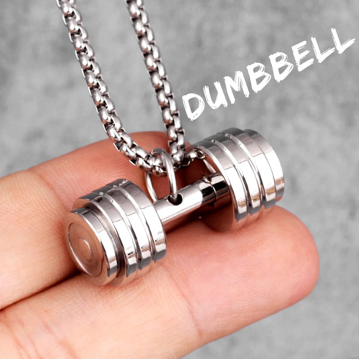 Dumbbell Pendant Necklace