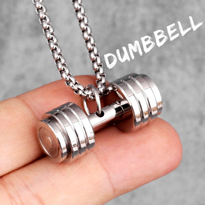 Dumbbell Pendant Necklace