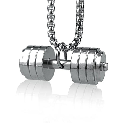 Stylish Dumbbell Pendant Necklace