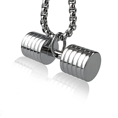 Stylish Dumbbell Pendant Necklace
