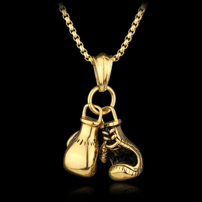 Trendy Boxing Gloves Pendant Necklace