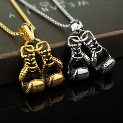 Trendy Boxing Gloves Pendant Necklace