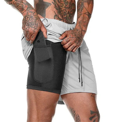 2-in-1 Running Shorts for Gym and Fitness