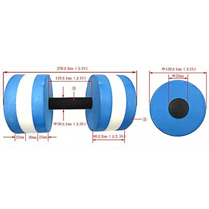 Multicolor EVA Water Dumbbells