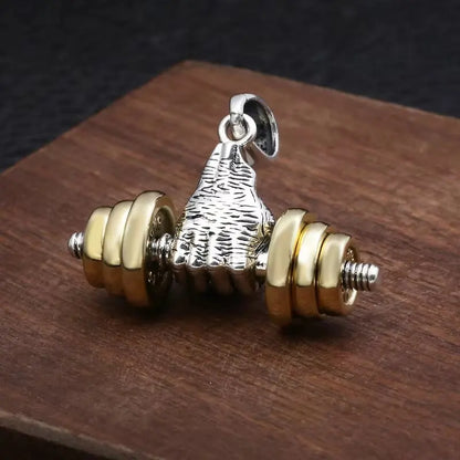 Stylish Dumbbell Pendant Necklace