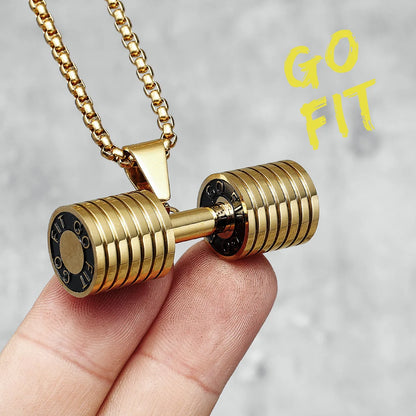 Dumbbell Pendant Necklace