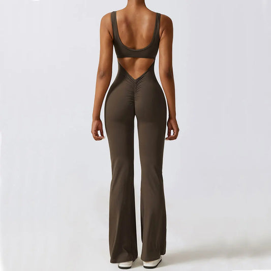 Yoga Bodysuit Training Jumpsuit Stretch Fitness Sportswear