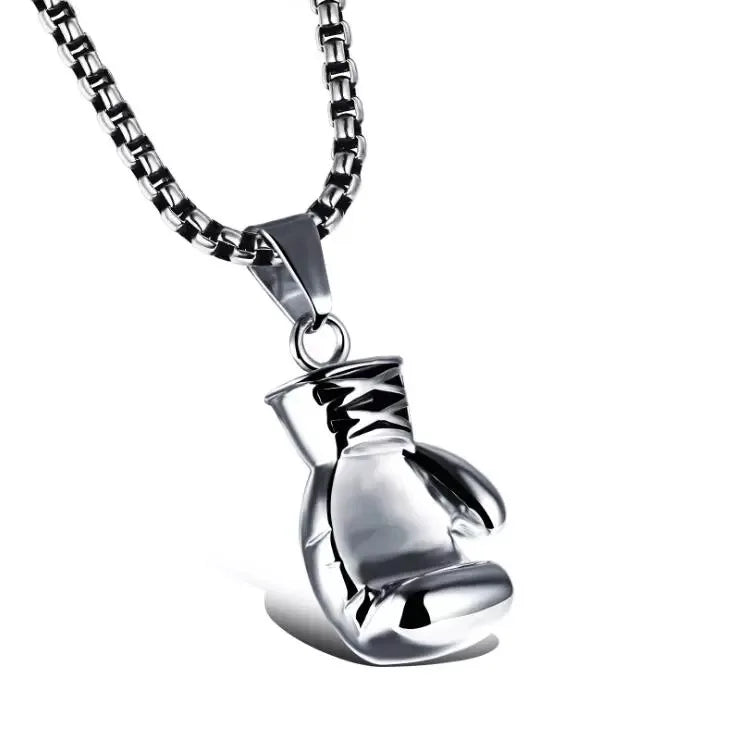 Dumbbell Barbell Pendant Necklace