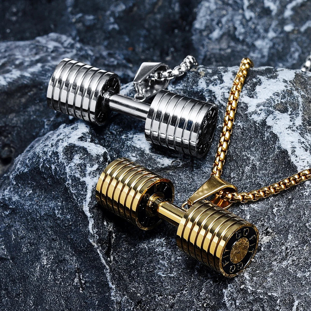 Dumbbell Pendant Necklace