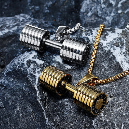 Dumbbell Pendant Necklace
