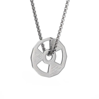 Stylish Dumbbell Pendant Necklace