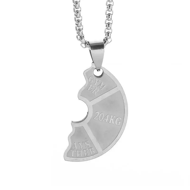 Stylish Dumbbell Pendant Necklace