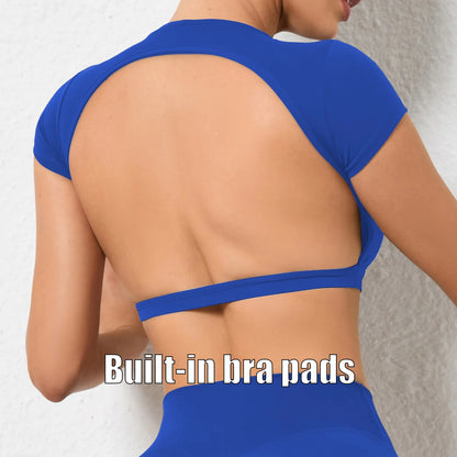 Breathable Backless Sports Crop Top