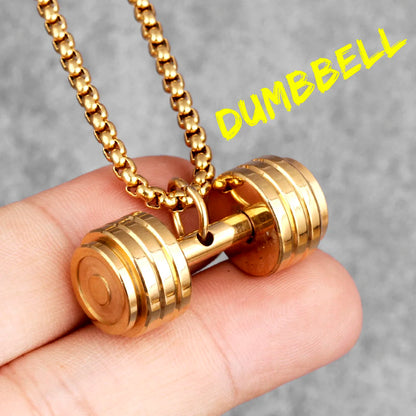 Dumbbell Pendant Necklace