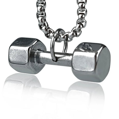 Stylish Dumbbell Pendant Necklace