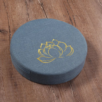Round Linen Meditation Cushion