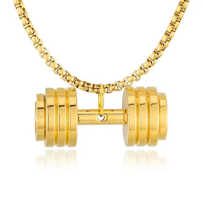 Stylish Dumbbell Pendant Necklace