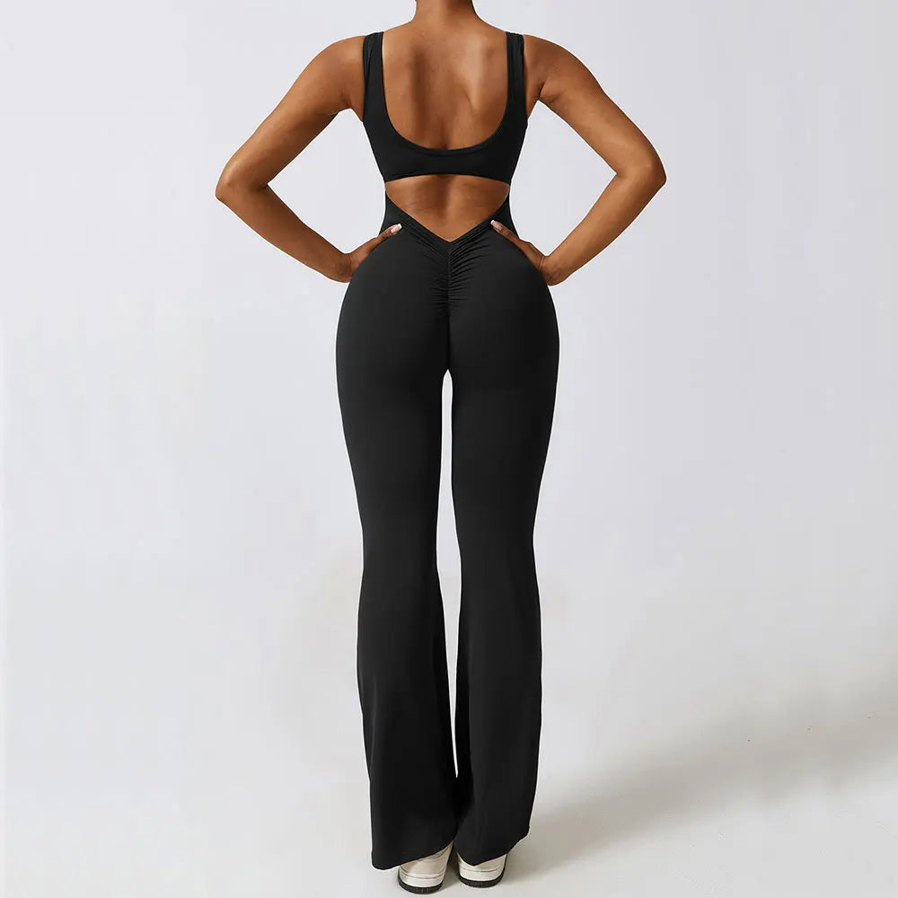 Yoga Bodysuit Training Jumpsuit Stretch Fitness Sportswear
