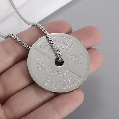 Stylish Dumbbell Pendant Necklace