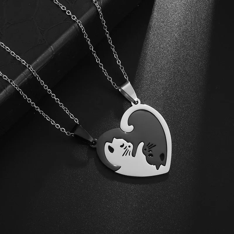 Titanium Steel Dumbbell Pendant Necklace