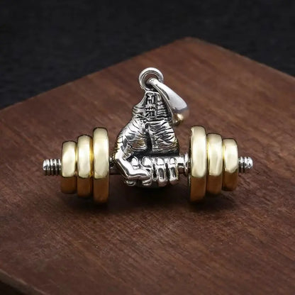 Stylish Dumbbell Pendant Necklace